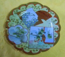 ANCIENNE ASSIETTE PORCELAINE DU JAPON KUTANI FIN XIX N1234