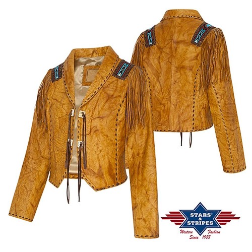 Azteca veste franges - veste, à
