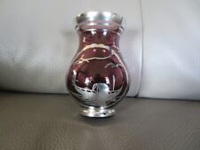 vase en verre émaillé argent décor de gondole