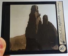 Photo plaque verre début 1900 - Accroché a l’Aiguillette d’Argentière