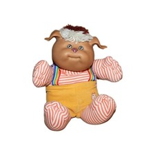 Peluche poupée cochon avec salopette Cabbage Patch Kids "Koosas" 1985