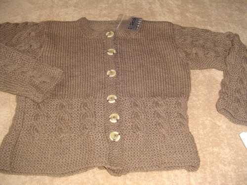Cardigan tricoté main cablé - ,