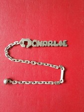 Porte Clés Prénom Charlie en Argent 