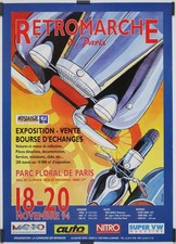 Retromarche de Paris par Yann Circa 2000 Affiche Originale Automobile