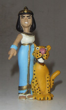 Figurine CLEOPATRE avec Guépard Astérix Goscinny Uderzo 1997 Plastoy