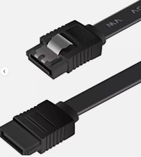 Lot de 4 Câbles SATA III Verrouillables 6Gb/s noirs 40cm droits