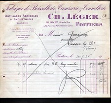 POITIERS (86) USINE de BOISSELLERIE TONNELLERIE TAMISERIE "Ch. LEGER" en 1936