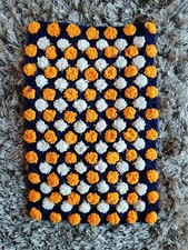 ANCIEN COUVRE LIT ACCESSOIRE POUPÉE LAINE VINTAGE 