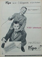 PUBLICITE PIPO VETEMENTS POUR ENFANTS AUX COURSES DE 1965 FRENCH AD PUB VINTAGE
