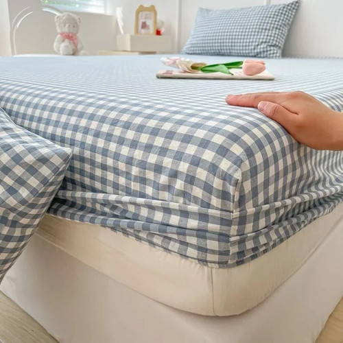 Drap housse coton - drap-housse, lavé