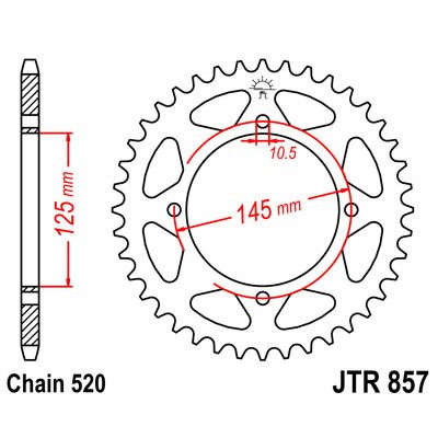Sprockets anneau - jt,