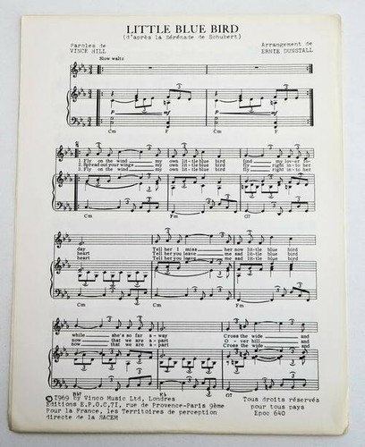 Partition vintage sheet music
