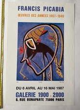 Francis Picabia at galerie 1900 2000 1987 vintage poster