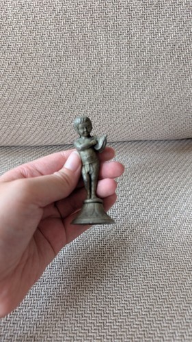 Antique cherub angel - cherub, harp