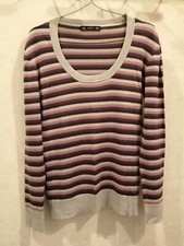 Pull gris et violet viscose