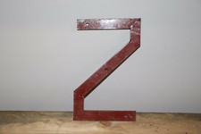 LETTRE Z EN FER ANCIENNE ENSEIGNE , MAGASIN , VITRINE ,ATELIER , DÉCORATION