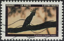 France 2022 Oblitéré Used Les Animaux au Crépuscule Cacatoès à huppe jaune Y&T 2
