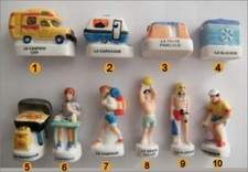 2000 NORDIA LES ROIS DU CAMPING FEVE PORCELAINE 3D au choix