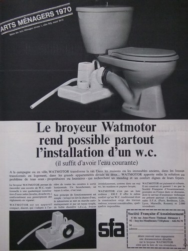 Publicité presse 1970 wc - presse,