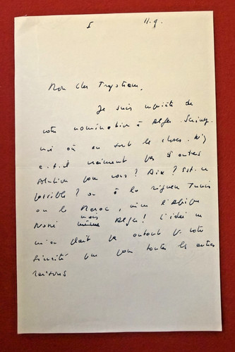 Fz6 lettre autographe signée - autographe,
