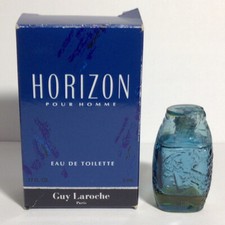 HORIZON - GUY LAROCHE PARFUMS - MINIATURE- EDT/HOMME- 5 ML  + BOÎTE- FLACON VIDE