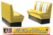 2HW120Y Banc Diner Américain Bancs Diner Meubles Années 50 Style USA Gastronomie