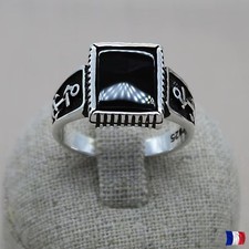 Bague Argent 925 et Onyx Noir