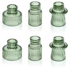 Set de 6 bougeoirs en verre