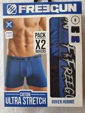 2 boxers bleu et noir neufs