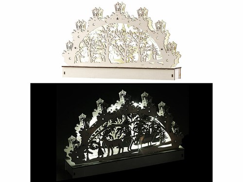 Arche lumineuse bois motif - arche,