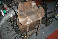 Paire De Sacoches en cuir Moto Cyclomoteur Mobylette randonneuse ...