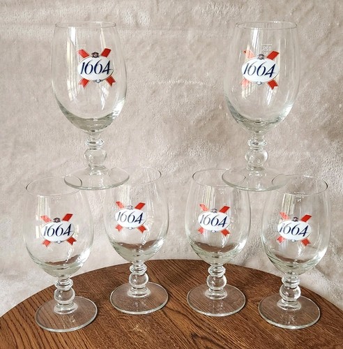 Ancien lot verres pied - 6,