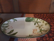 PLAT OVALE DECOR OISEAU /