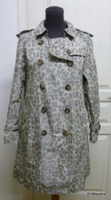 Gerard Darel imperméable 40 trench coat imprimé léopard panthère