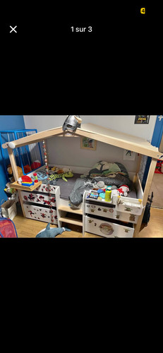 Lit cabane enfant - 🏡, avec