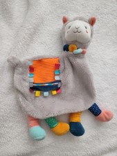 Doudou Plat LAMA Gris Orange