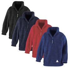 Result Pull Fleece Polaire À Col Zippé Pour Enfants Filles Garçons