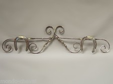 ANCIEN GRAND PORTE-MANTEAU  EN  FER FORGE, 87cm, fers  à cheval, années 60