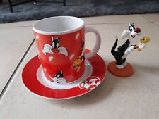 MUG ET SOUS-TASSE TITI ET GROSMINET- STAR LINE + FIGURINE RESINE