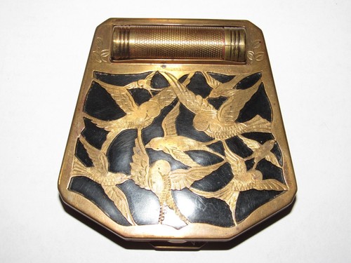 01k13 ancien poudrier corona - poudrier,