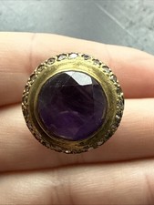 Ancienne Bague En Argent Massif 925 Jonc Alliance Anneaux Créateur dome 