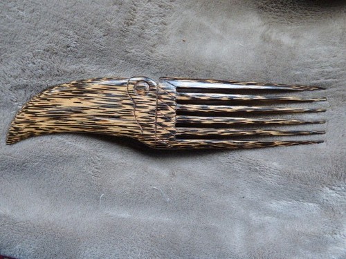 Peigne fourche afro - fourche, bois