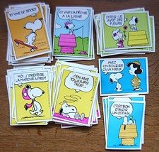 lot  70  autocollant  LA VACHE QUI RIT  SNOOPY  7 différent /  nombreux doublons