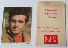 RICHARD ANTHONY  Photo des Idoles Milliat Frères Publistar Chanteur  Carte