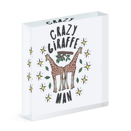 Fou girafe homme stars - girafe,