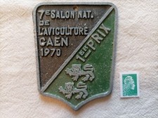 CAEN 1970 Calvados Normandie - Plaque de concours agricole aviculture - en fonte
