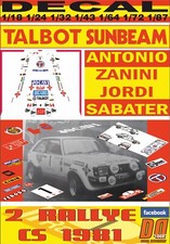 DECAL TALBOT SUNBEAM LOTUS