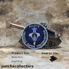 Patch brodé Pilote Véhicule Rapide d’Intervention VRI Gendarmerie Velcro© 8 cm