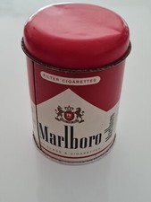 MARLBORO BOITE RONDE ANCIENNE TÔLE OBJET PUB BAR BISTROT TABAC OBJET ANCIEN 