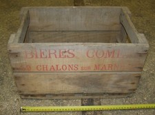 P2- casier caisse 24 bouteilles bière BRASSERIE DE LA Comète CHALONS SUR MARNE